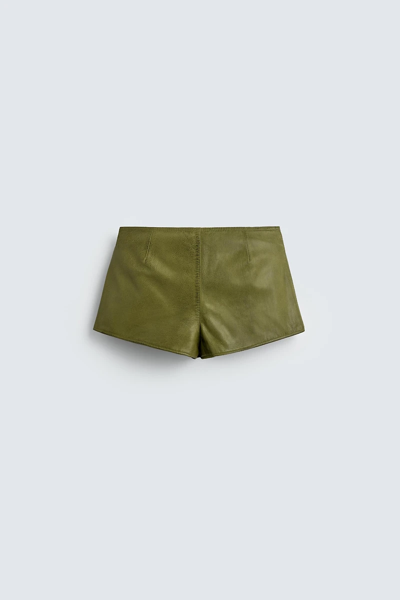 LEATHER SHORTS HARRY LAMBERT FOR ZARA X DISNEY