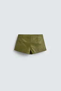 LEATHER SHORTS HARRY LAMBERT FOR ZARA X DISNEY
