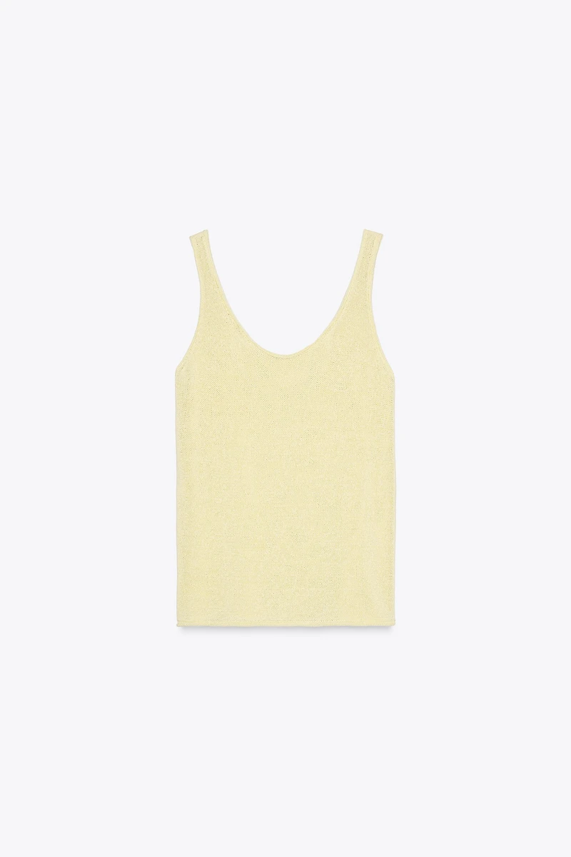 LINEN KNIT TOP