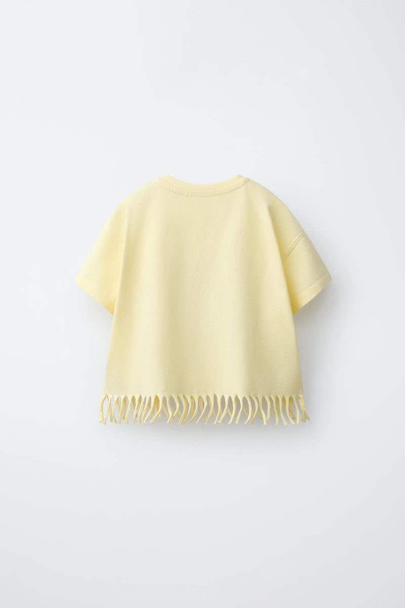 FRINGE FLOWER SEQUIN T-SHIRT