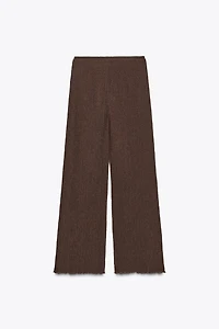 TEXTURED STRAIGHT LEG PANTS