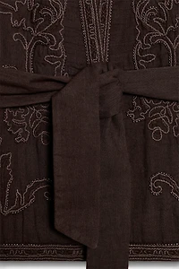EMBROIDERED BELTED KIMONO JACKET