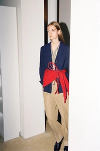 STRIPED BIB SHIRT ZW COLLECTION