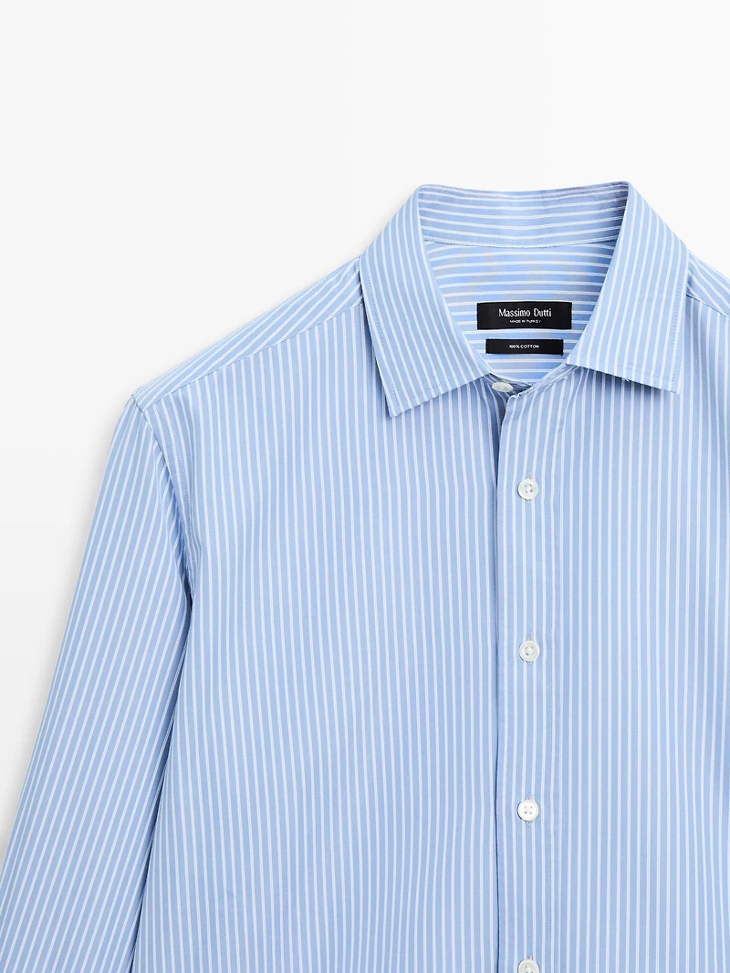 100% cotton poplin regular fit shirt