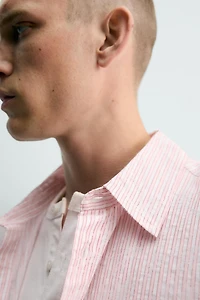 STRIPED TEXTURED JACQUARD SHIRT