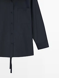 Surchemise à poche en coton mélangé