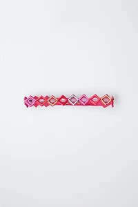 BEADED AND MIRROR CHOKER
