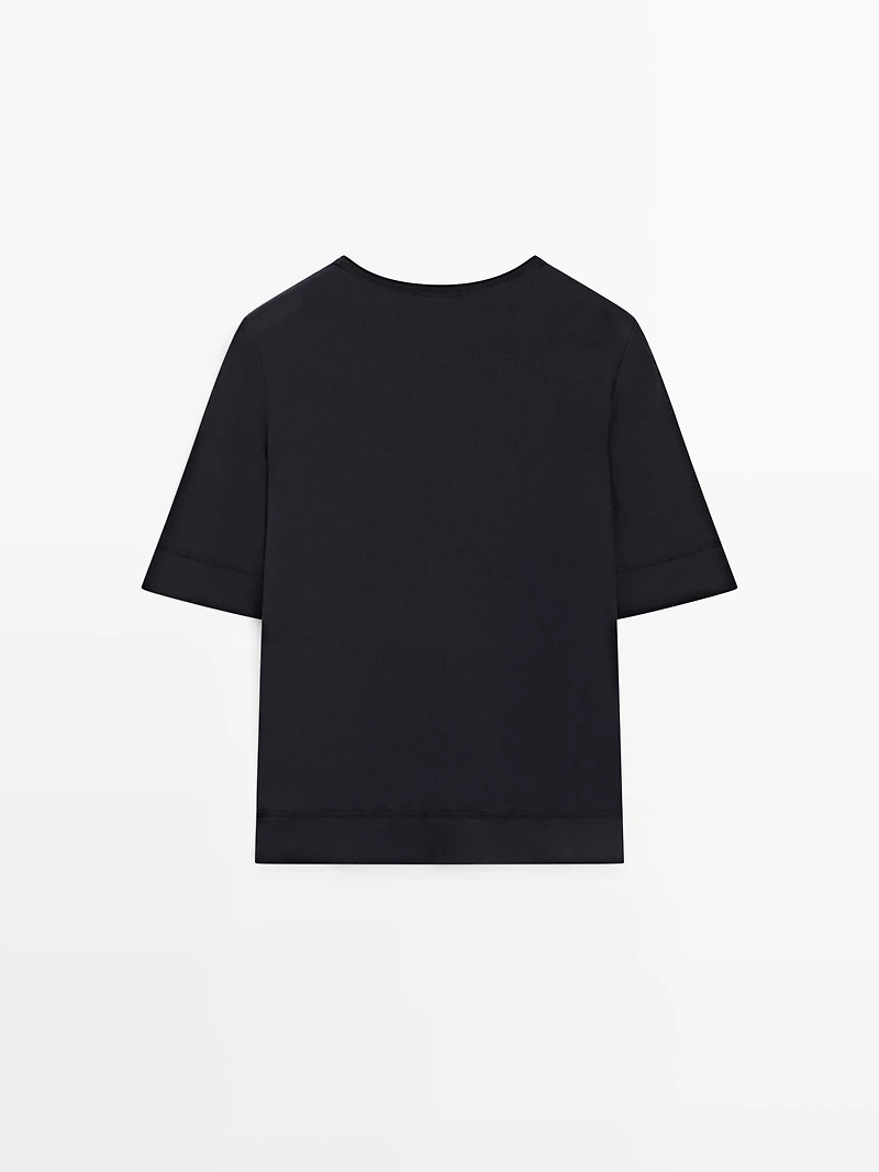 T-shirt en coton mélangé