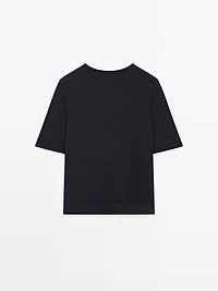 T-shirt en coton mélangé
