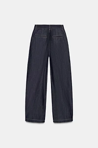 ZW COLLECTION HIGH WAISTED BALLOON PLEATED JEANS