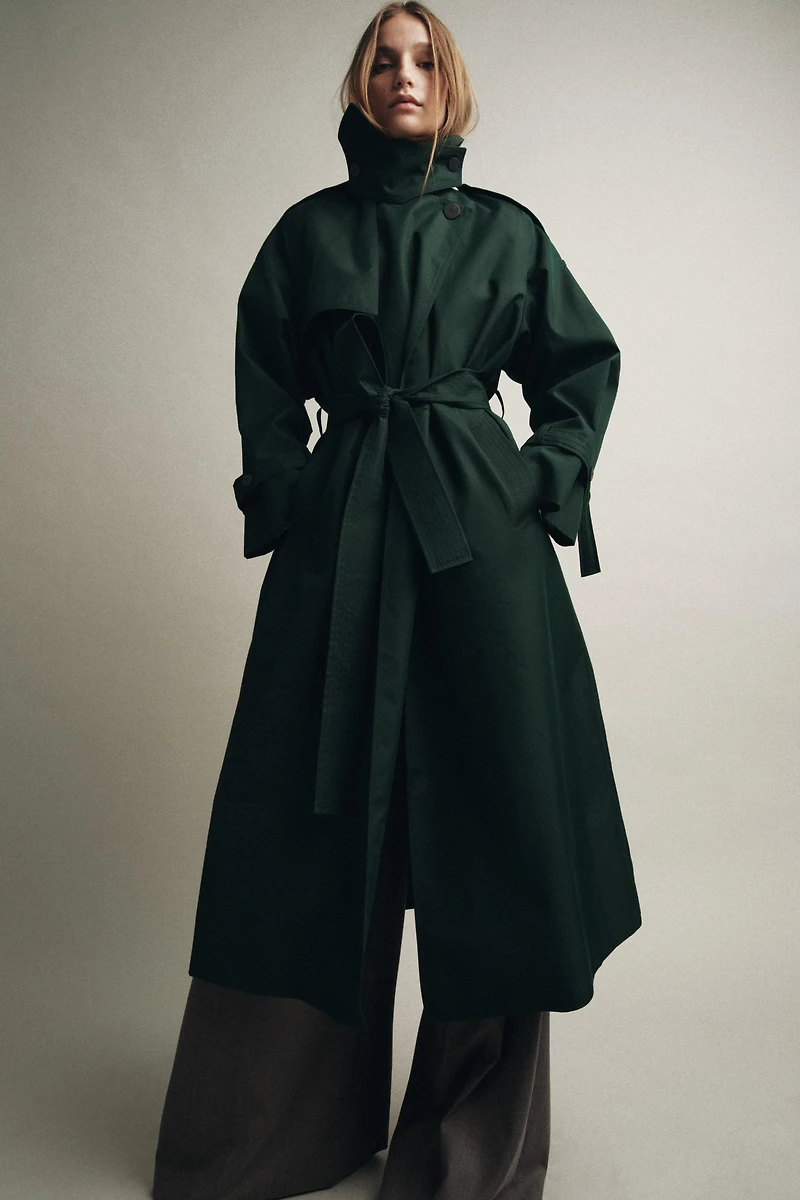 OVERSIZED WATER REPELLENT TRENCH COAT ZW COLLECTION