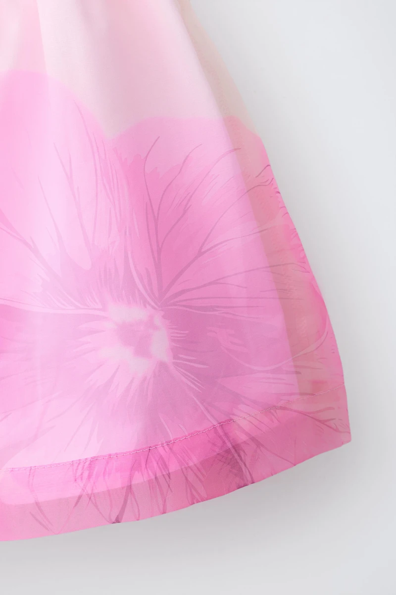 JUPE EN ORGANZA À FLEURS