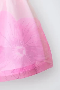 JUPE EN ORGANZA À FLEURS
