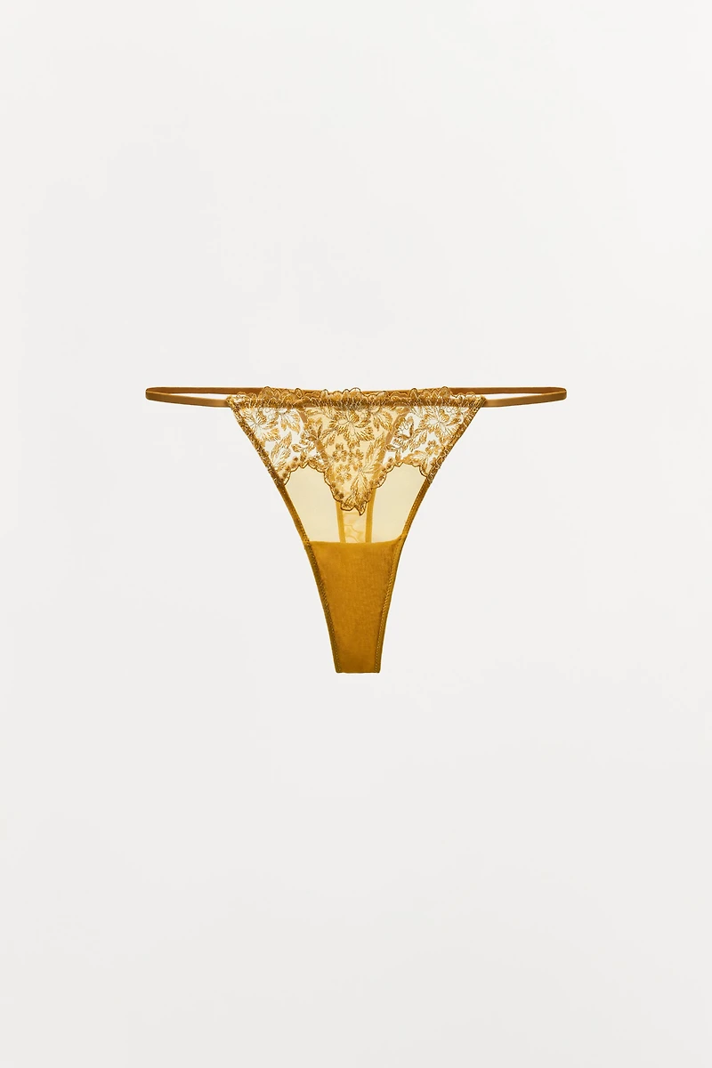 MESH LACE THONG