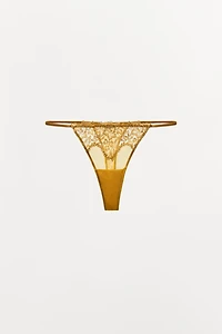 MESH LACE THONG