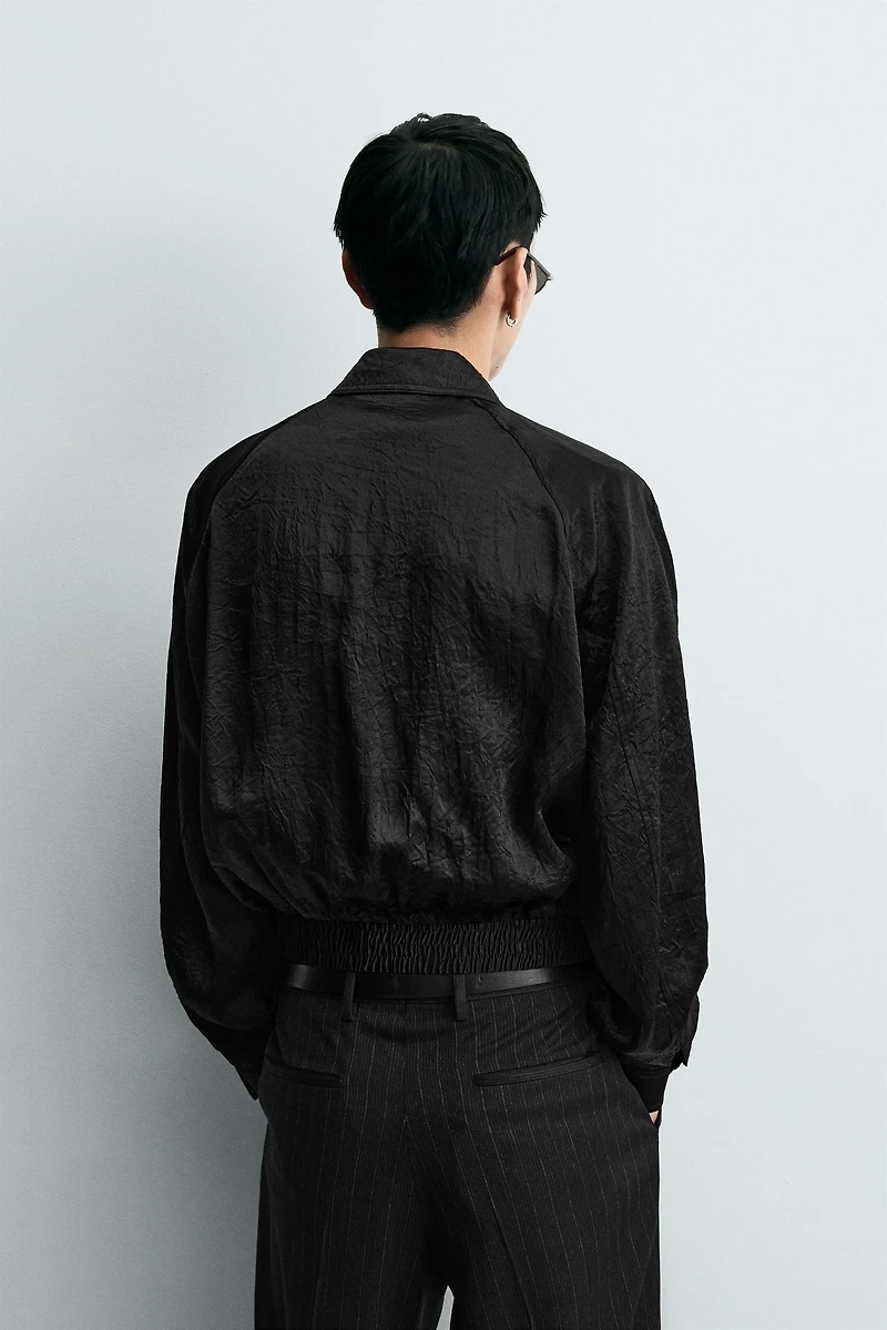 SHOULDER PAD BOMBER JACKET