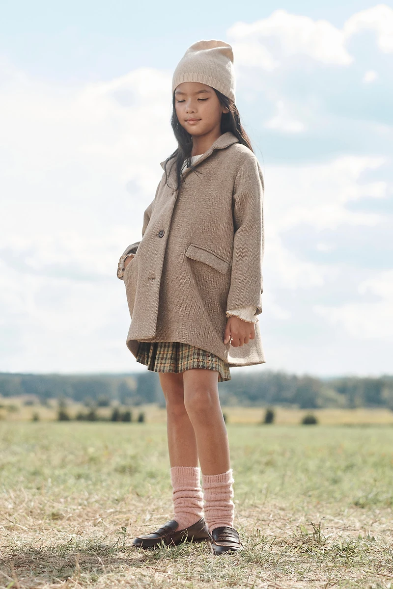 HERRINGBONE WOOL BLEND COAT LIMITED EDITION