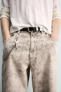 ABSTRACT PRINT BAGGY FIT PANTS
