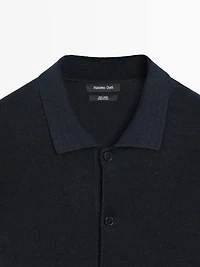 Cardigan en maille de lin à boutons