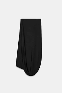 DRAPED MIDI SKIRT