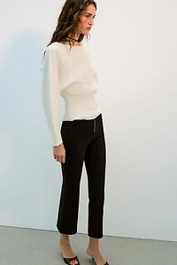 PANTALON FLARE À FERMETURE ÉCLAIR