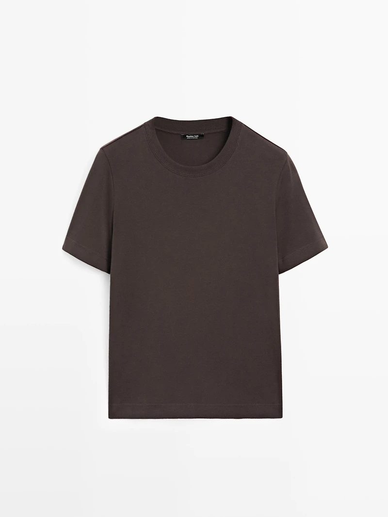 100% cotton interlock crew neck T-shirt