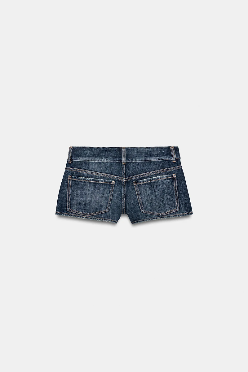 SHORT MINI DENIM TRF POCHES