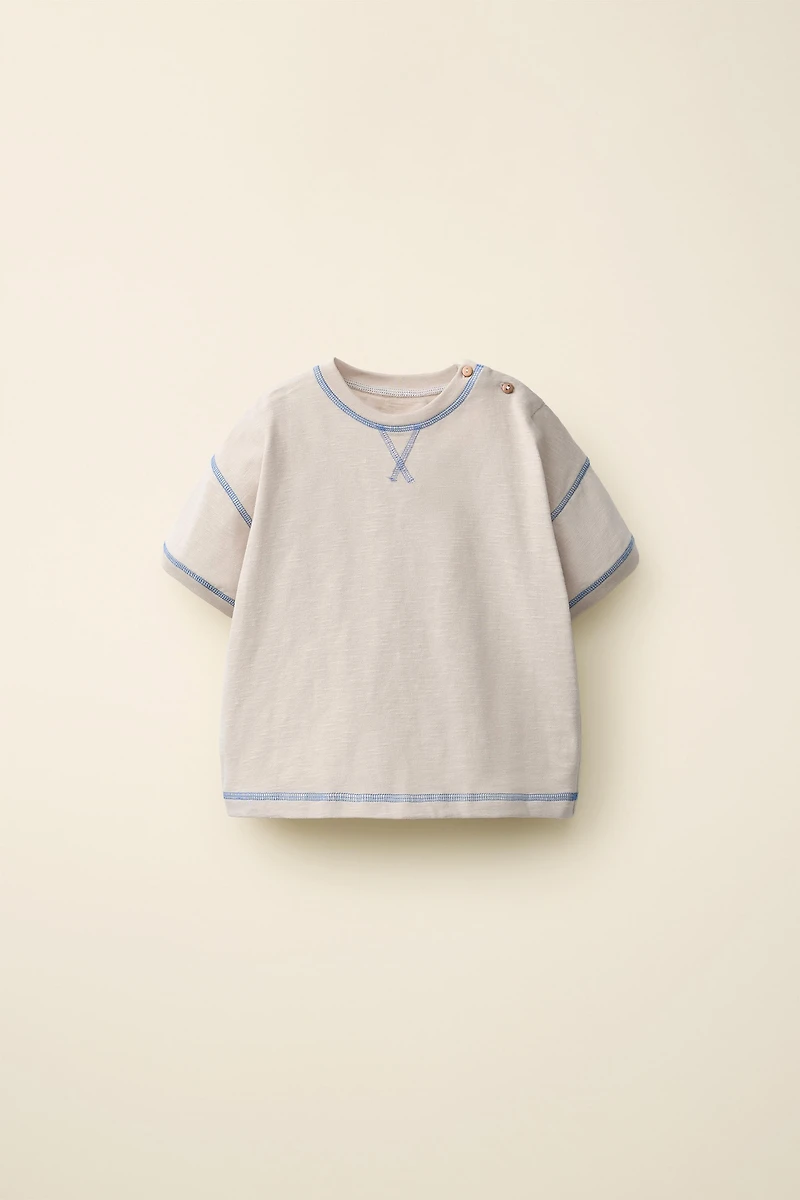 TOPSTITCHED T-SHIRT CREATED BY CARAMEL LONDON X ZARA