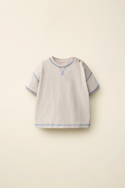TOPSTITCHED T-SHIRT CREATED BY CARAMEL LONDON X ZARA
