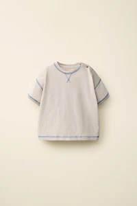 TOPSTITCHED T-SHIRT CREATED BY CARAMEL LONDON X ZARA