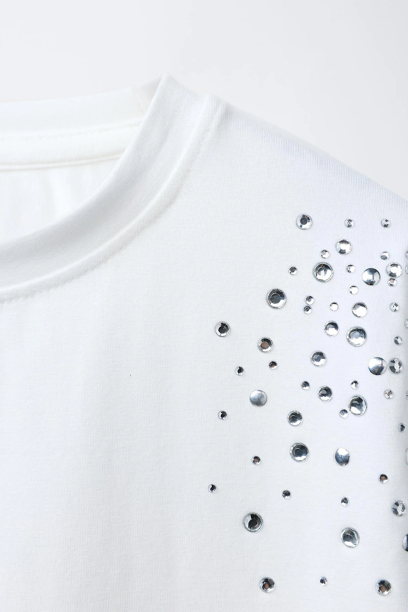 RHINESTONE BOXY FIT T-SHIRT