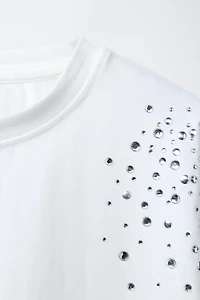 RHINESTONE BOXY FIT T-SHIRT