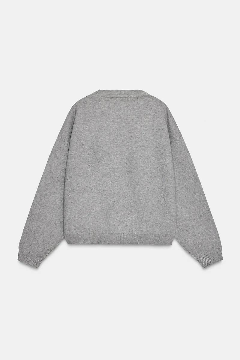 PLAIN KNIT SWEATSHIRT