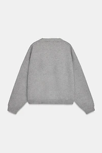 PLAIN KNIT SWEATSHIRT
