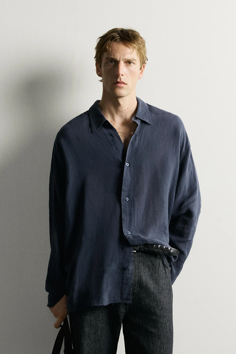 LIGHTWEIGHT 100% LINEN RELAXED FIT SHIRT