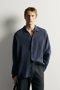 LIGHTWEIGHT 100% LINEN RELAXED FIT SHIRT