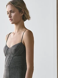 Robe midi à bretelles