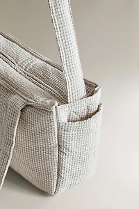 GINGHAM CHECK CLOTH DIAPER BAG