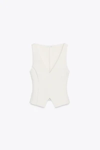 TOP INTERLOCK AVEC DÉCOLLETÉ EN V