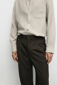 100% wool relaxed fit pants