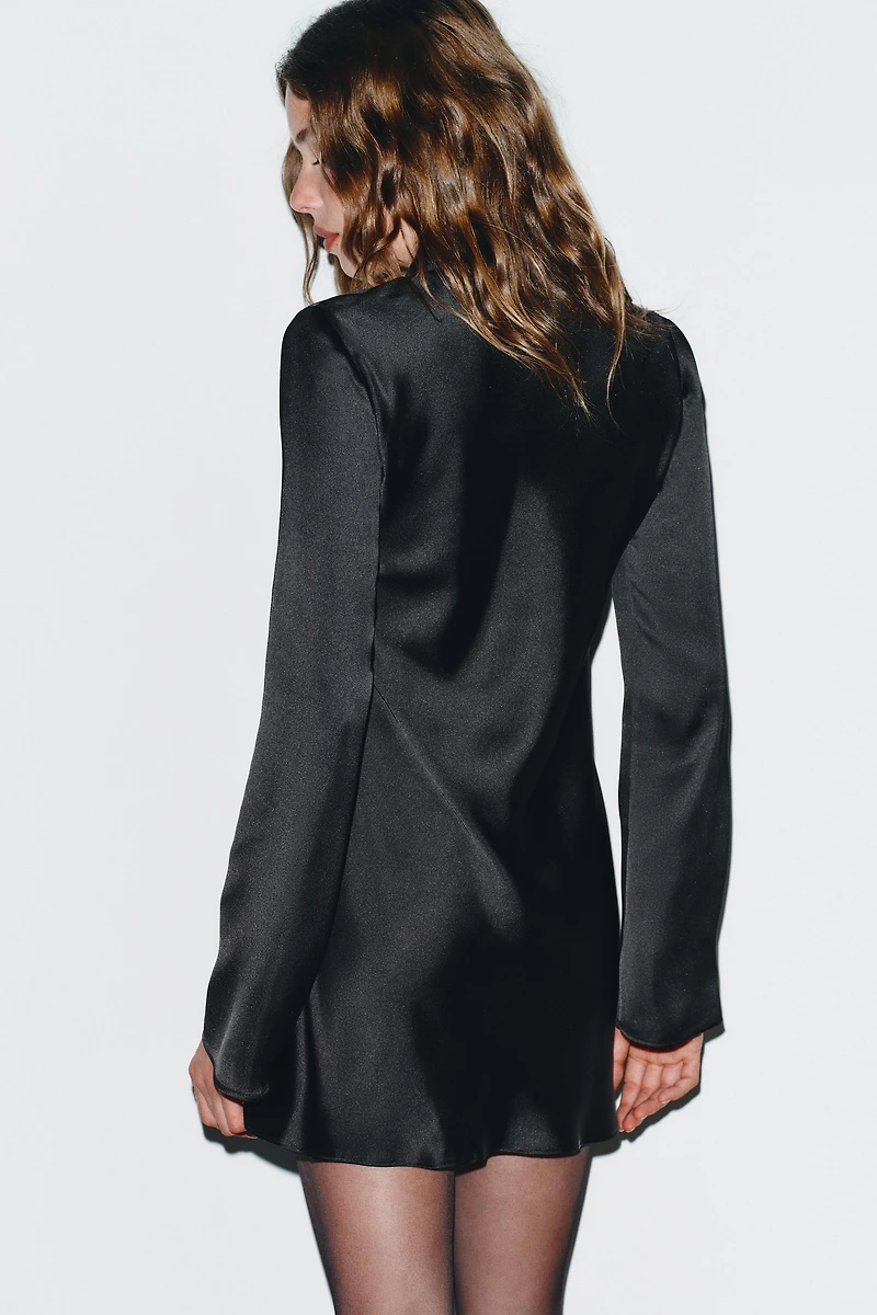 SATIN EFFECT SCARF DRESS