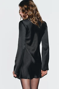 SATIN EFFECT SCARF DRESS