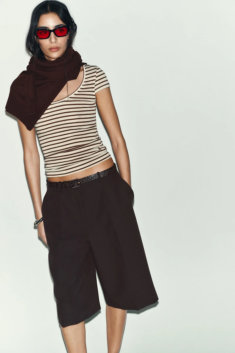 STRIPED SHORT SLEEVE T-SHIRT
