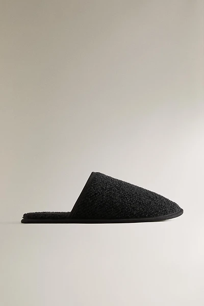 CHAUSSON CHAUD SEMELLE CUIR
