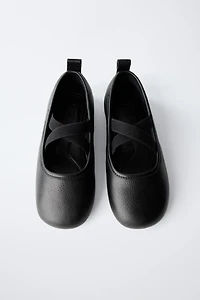LEATHER BALLET FLATS