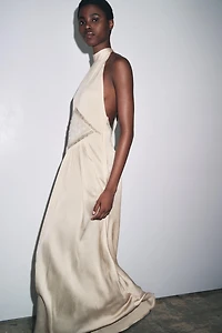 EMBROIDERED MIDI DRESS