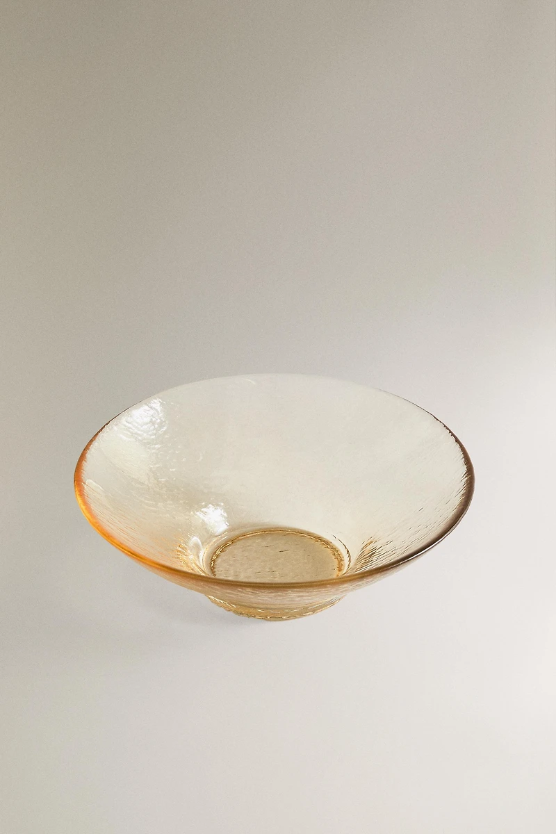 TEXTURED GLASS BOWL