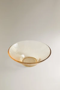 TEXTURED GLASS BOWL