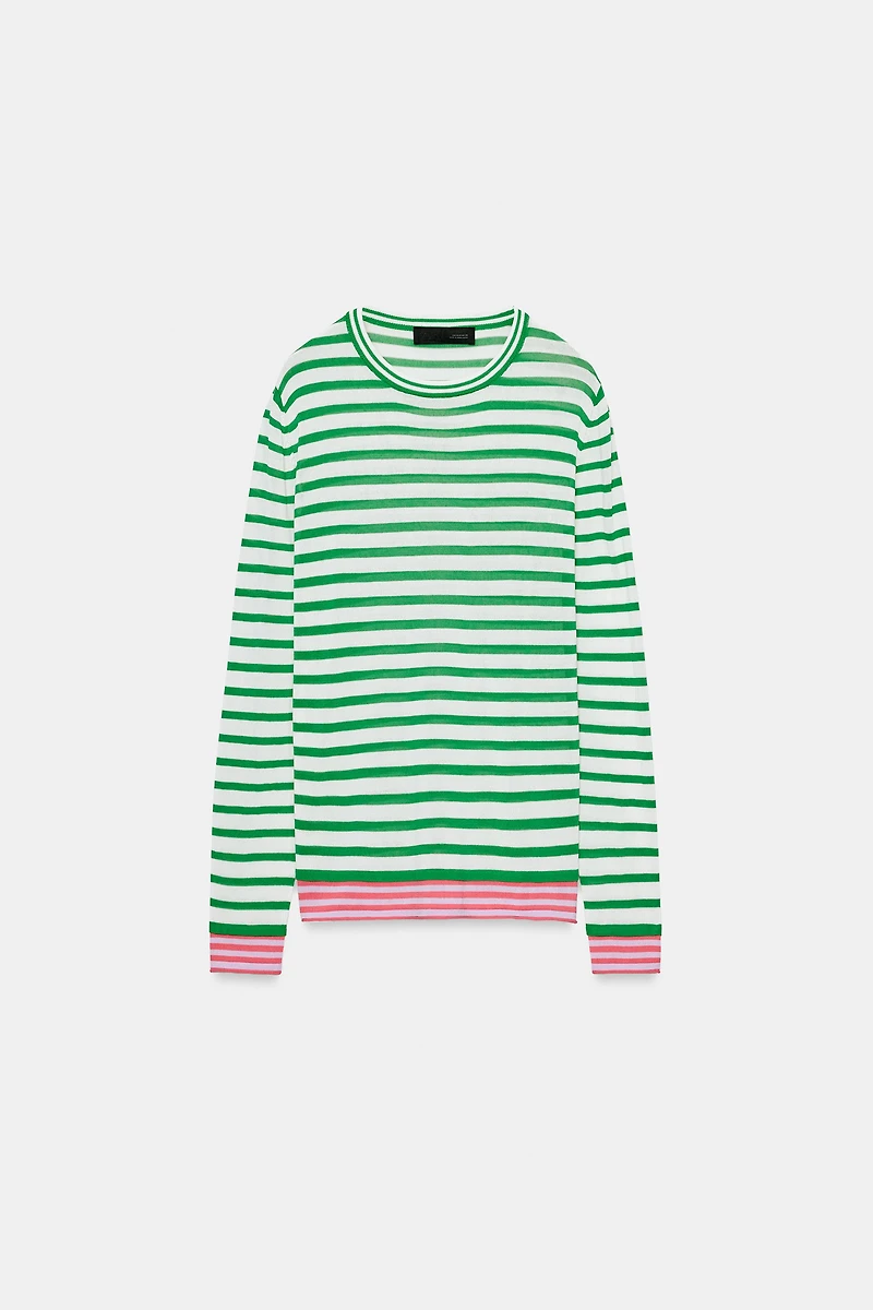 STRIPED KNIT JUMPER