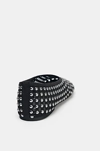 STUDDED MESH MARY JANES